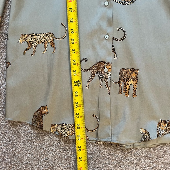 Zara Leopard Silk Blouse - Picture 5 of 9